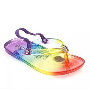 Michael Kors Kids Rainbow Harmony Bubble Kids Jelly Flip Flops NEW
